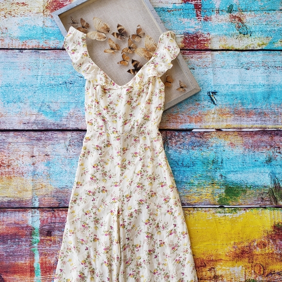 NWT Ralph Lauren Floral Tie Back Wide Leg Jumpsuit - Picture 4 of 12